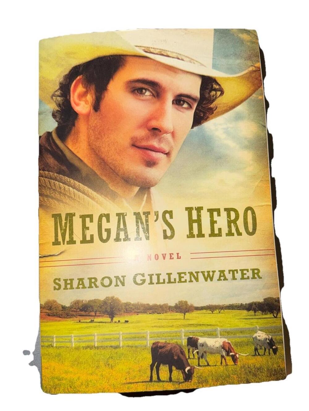 Megans Hero by Sharon Gillenwater Paperback Texas Christian Romance Novel Revell